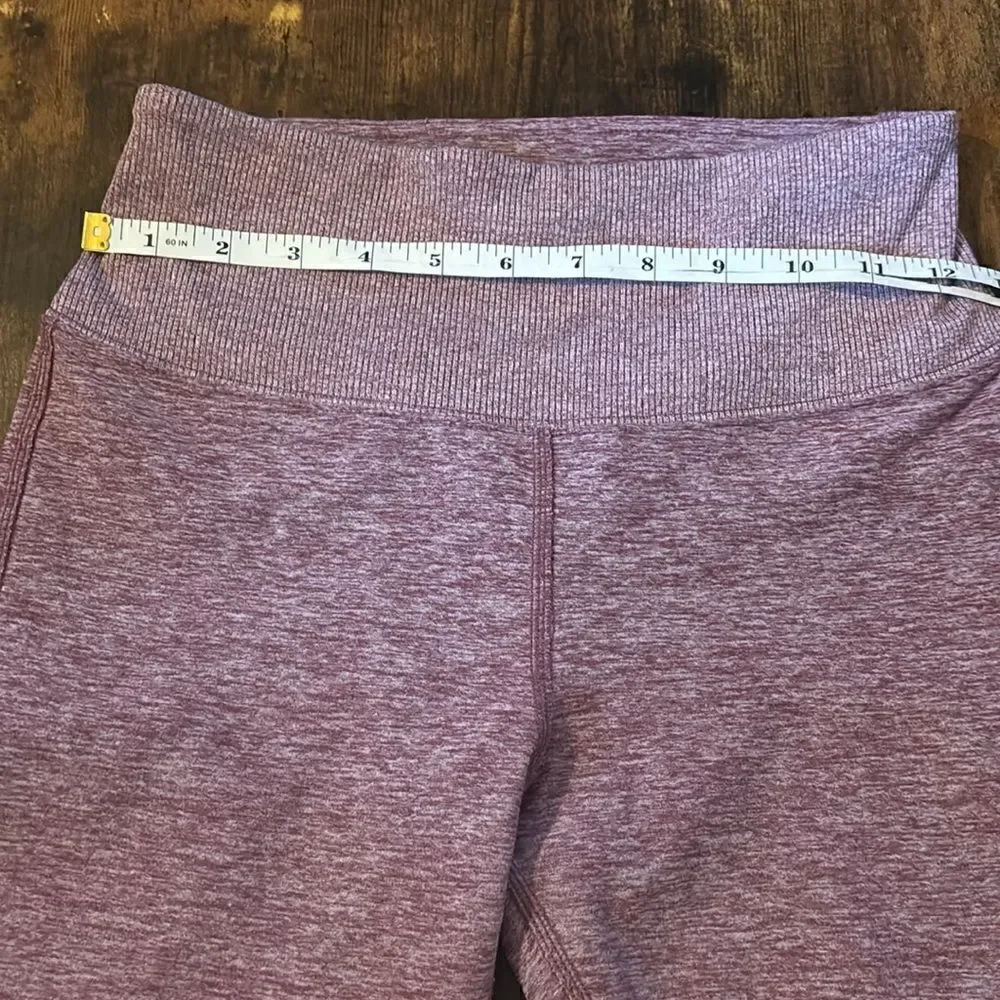 Alo Yoga High Waist Lounge Crop Leggings Gym Pink Heather Size S